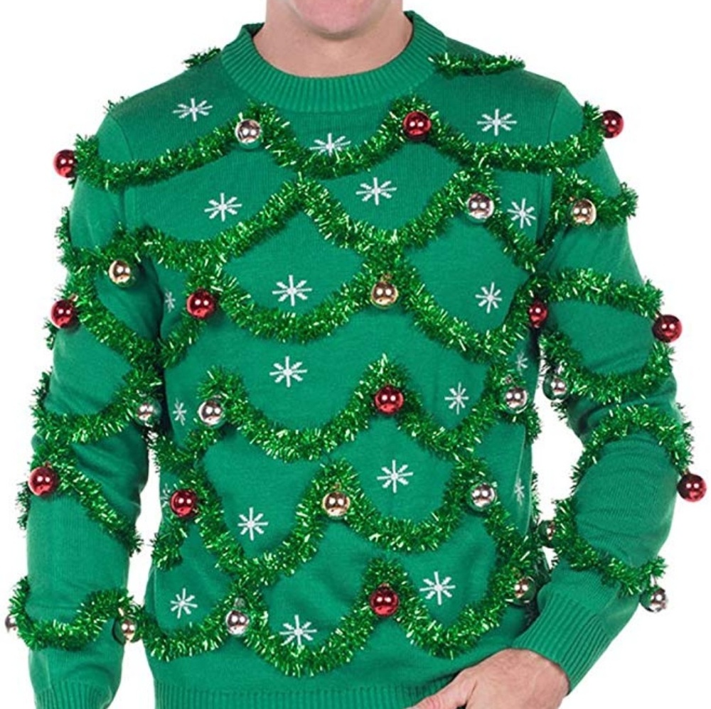 Ugly Christmas Sweater Ornament Garland Handmade